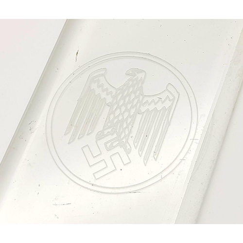 552 - A 3rd Reich Glass Door Finger Plate from a Government building. A number of these were bought from a... 