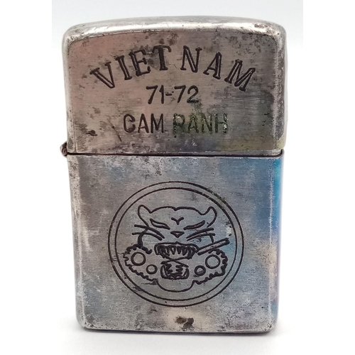 314 - A Vietnam War Era Zippo Lighter. Date Coded 1971 on the base. UK Mainland Shipping Only