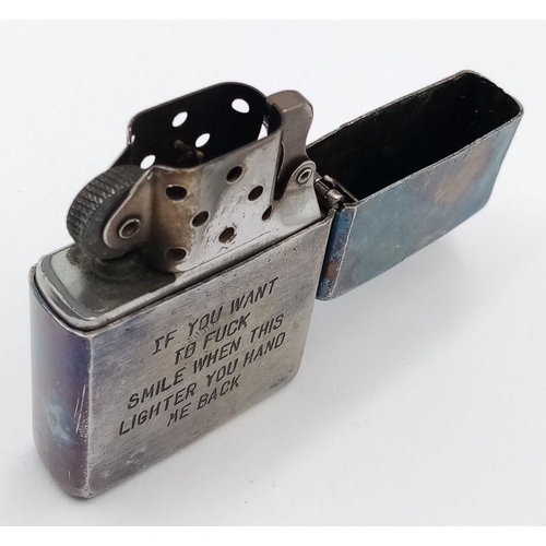 314 - A Vietnam War Era Zippo Lighter. Date Coded 1971 on the base. UK Mainland Shipping Only