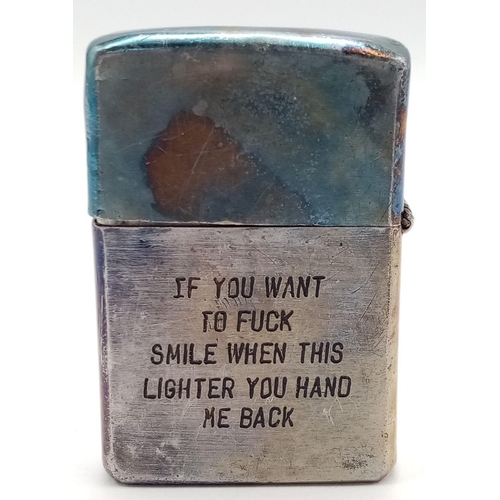 314 - A Vietnam War Era Zippo Lighter. Date Coded 1971 on the base. UK Mainland Shipping Only