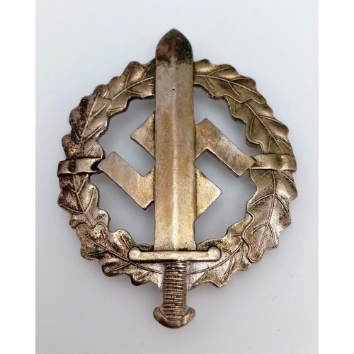 468 - 3rd Reich 1st Pattern S.A Silver Sports Badge. Maker Berg & Nolte.