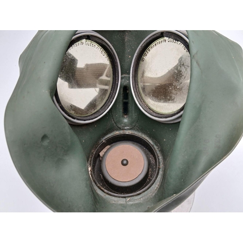 668 - A 1940 Dated German Gas Mask and Canister issued to the Reichsluftschutzbund (German Air Raid Police... 