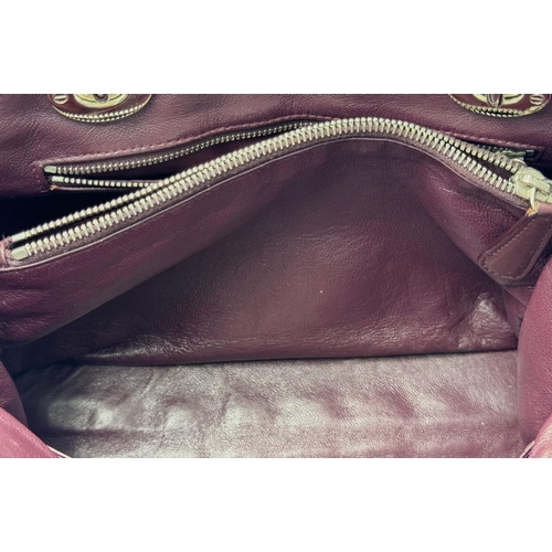 171 - A Christian Dior Woven Lambskin Avenue Small Tote Bag. Woven burgundy leather exterior with silver t... 