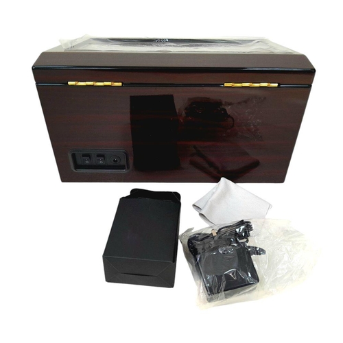 174 - A top-quality Automatic Watch Winder and Storage Box with window. Beautiful “piano” finish, quiet mo... 