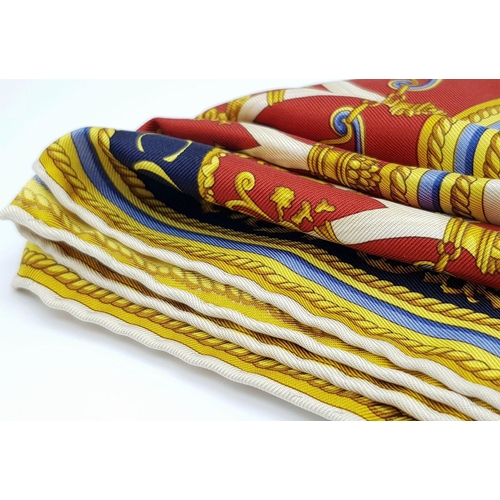 414 - A Colourful Gucci Silk Scarf. 90cm x 90cm. Ref: 019336