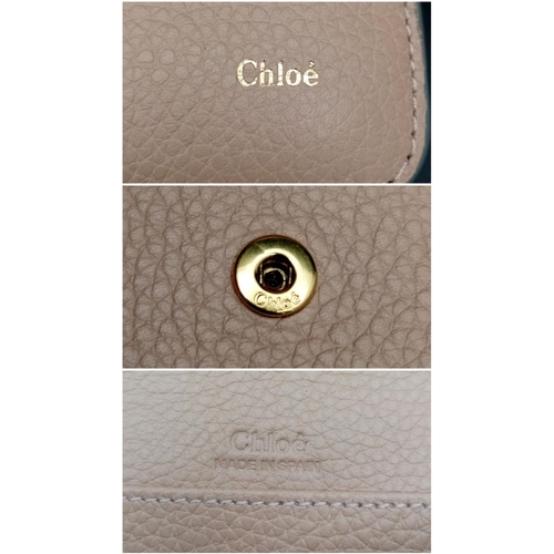 466 - A Chloé Pink Leather and Canvas Chain Shoulder Bag. Leather and canvas exterior with gold-toned hard... 