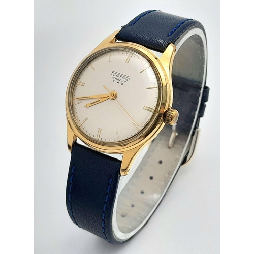 1460 - A Good Condition Gold Plated, Swiss Made, Watch by Pontiac Nageur. Manual Wind/Automatic Movement. 3... 