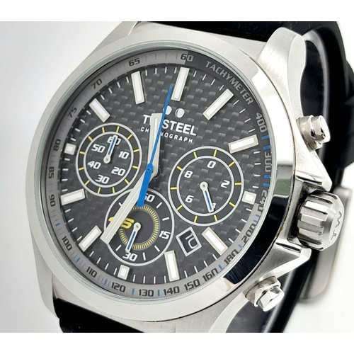 1252 - A Men’s TW Steel Sports Chronograph VR46 Watch Model TW938. 48mm Case. Working Order. Special Editio... 