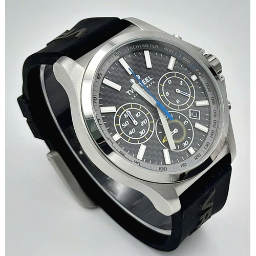 1252 - A Men’s TW Steel Sports Chronograph VR46 Watch Model TW938. 48mm Case. Working Order. Special Editio... 