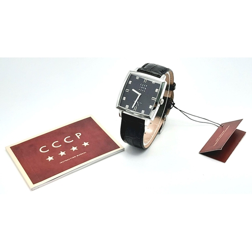 1245 - An Limited Edition, ‘St. Petersburg’ Model CCCP Square Face Quartz Watch- 36mm Case. Full Working Or... 