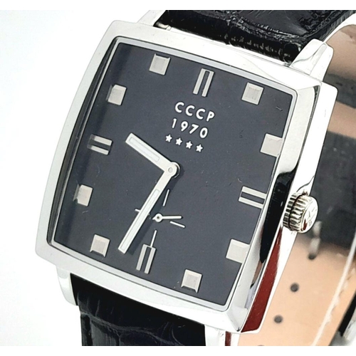 1245 - An Limited Edition, ‘St. Petersburg’ Model CCCP Square Face Quartz Watch- 36mm Case. Full Working Or... 