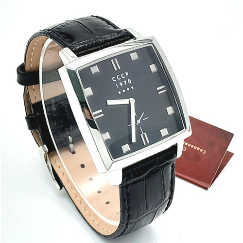 1245 - An Limited Edition, ‘St. Petersburg’ Model CCCP Square Face Quartz Watch- 36mm Case. Full Working Or... 