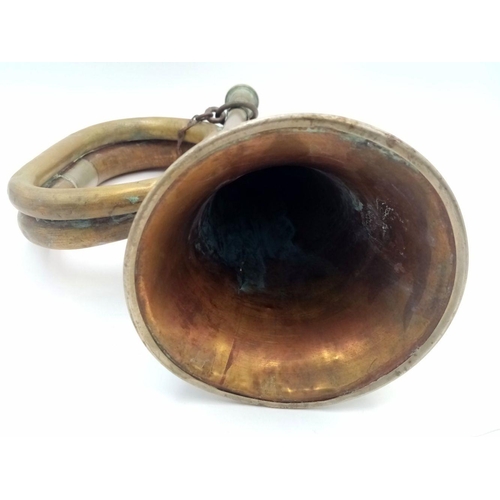 590 - A 1914 Dated Imperial German Infantry Bugle. With mouthpiece Certainly a “Been There” item.