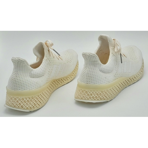 1016 - A Pair of Adidas Unisex Chalk White Futurecraft 3D Trainers. UK men's size 8.5, women's size 9/US me... 