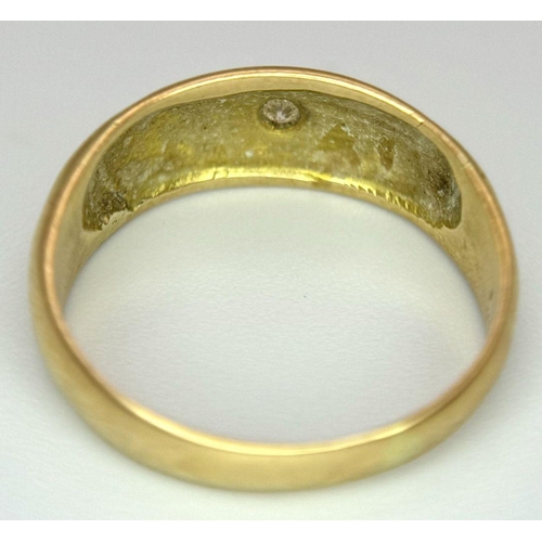 1176 - AN 18K YELLOW GOLD VINTAGE DIAMOND RING 3.5G TOTAL WEIGHT, SIZE M HALLMARKED 1947 BIRMIGHAM.

ref: S... 