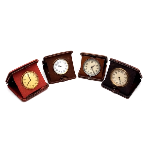 1375 - Four Vintage Travel Watches - All in Original Cases. All in working order but because of age no guar... 