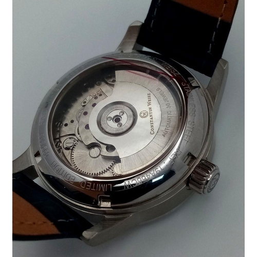 283 - An Unworn, Limited Edition Constantin Weisz Men’s Automatic Moonphase Watch- Model 19A466CW- 50mm Ca... 