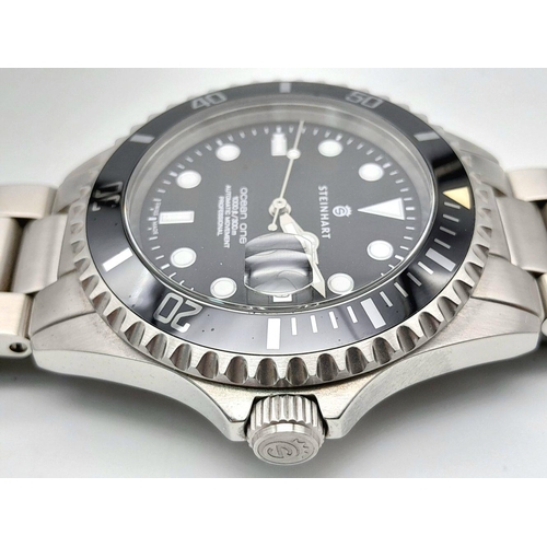 290 - An Excellent Condition Men’s Steinhart Professional Ocean One Automatic Date Stainless Steel Divers ... 