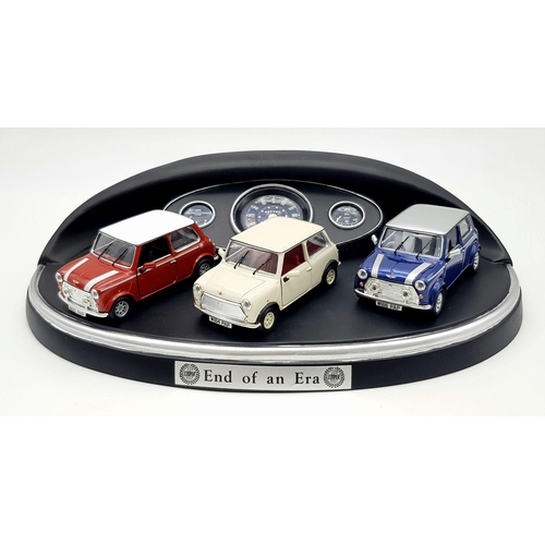 646 - A Corgi Mini Cooper - End of an Era Model. Three Piece boxset on plinth. Comes with a certificate. A... 