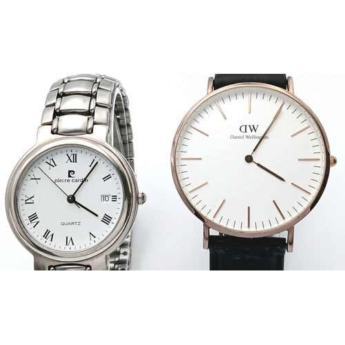 866 - Two Men’s Quartz Designer Watches Comprising: 1) A Rose Gold Tone Watch by Daniel Wellington-41mm Ca... 