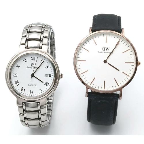 866 - Two Men’s Quartz Designer Watches Comprising: 1) A Rose Gold Tone Watch by Daniel Wellington-41mm Ca... 