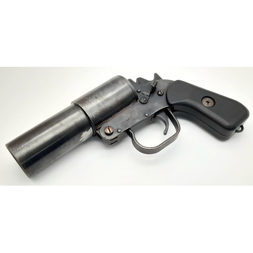 1563 - A Deactivated Rare Aspley Flare Pistol. 1.5 inch calibre. This girthy gun has cock and fire action. ... 