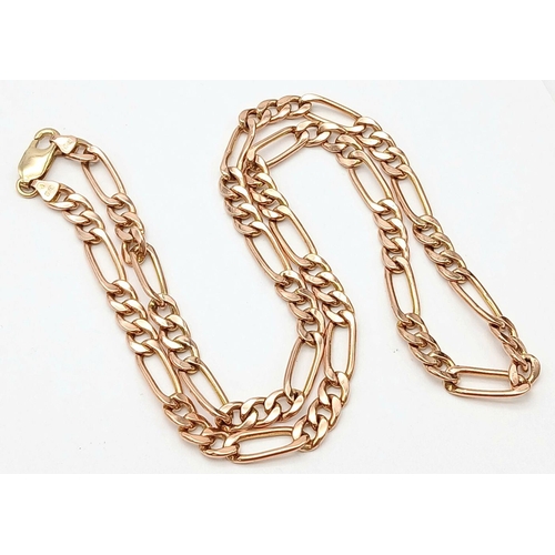 109 - A 9K gold figaro 5mm wide chain, 11.4g , 48cm length. Ref: TC01