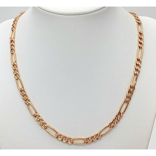 109 - A 9K gold figaro 5mm wide chain, 11.4g , 48cm length. Ref: TC01