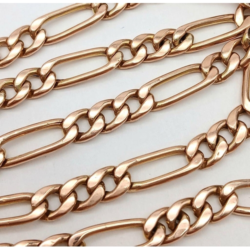 109 - A 9K gold figaro 5mm wide chain, 11.4g , 48cm length. Ref: TC01