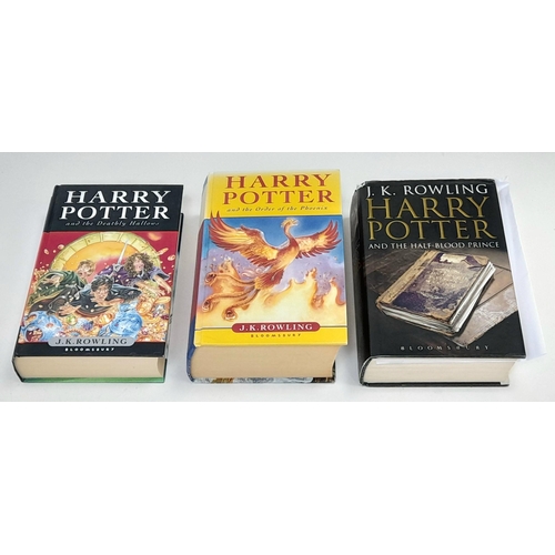 514 - Three First Edition Hardback Harry Potter Books Including the Rare Misprint Version of Harry Potter ... 