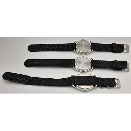 817 - Three Military Design ‘Divers’ Homage Watches Comprising: 1) A 1980’s Design British Navy Diver-43mm... 