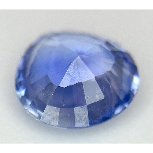 151 - A NATURAL UNTREATED CERTIFIED MODIFIED TRILIANT CUT LIGHT BLUE SAPPHIRE. 0.48CT SRI LANKA CEYLON. CO... 