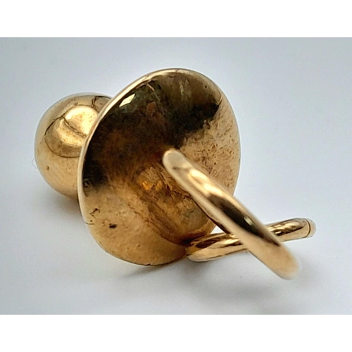 502 - A 9K YELLOW GOLD DUMMY CHARM 3.9G , APPROX 26MM X 12MM. Ref: SC 4036