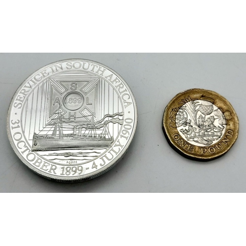 754 - A Scarce Limited Edition One Ounce 925 Silver Winston Churchill £5 Commemorative Coin for Service in... 