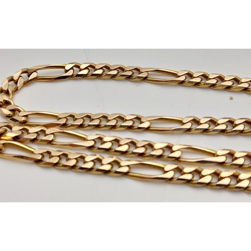 176 - An Italian 9K Yellow Gold Figaro Link Chain. 40cm. 9.5g weight.