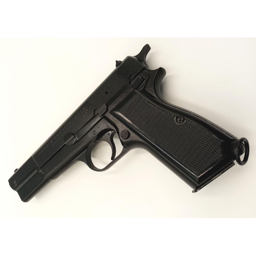 640 - A Deactivated Browning High Powered Semi Automatic Pistol with Silencer! This 9mm calibre gun is Bel... 