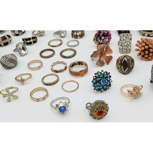 504 - An enormous selection of better quality DRESS RINGS. Mainly jewelled with many extremely large and f... 