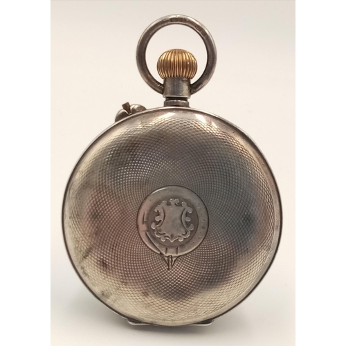 7 - Antique SILVER ‘ JAMES WALKER’ POCKET WATCH. Clear hallmark for London 1925. Top winding. Full worki... 