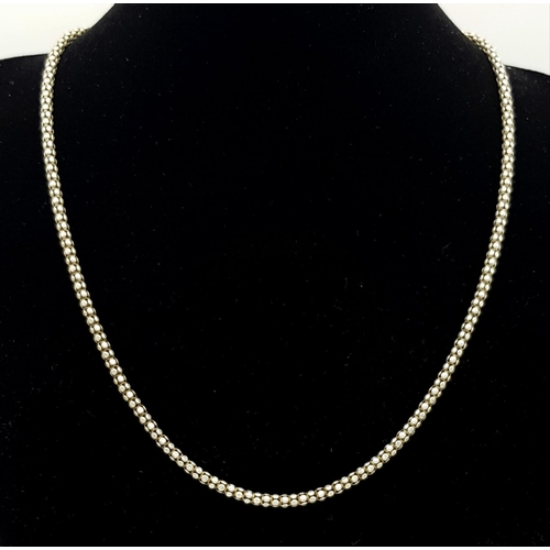 830 - Three Various Styles Solid Silver 925 Necklaces, Total weight: 25.3 grams, 40 to 45 cm. All in very ... 