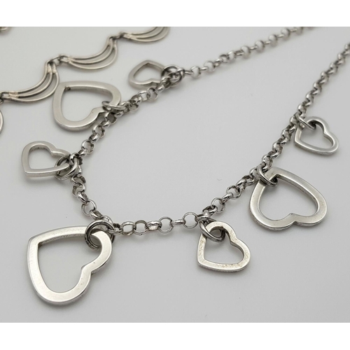 830 - Three Various Styles Solid Silver 925 Necklaces, Total weight: 25.3 grams, 40 to 45 cm. All in very ... 