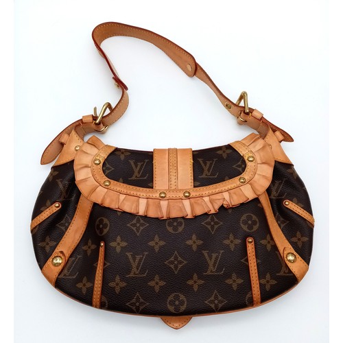 164 - A Louis Vuitton Monogram Leonor Shoulder Bag.  LV monogram on toile canvas exterior, features extens... 