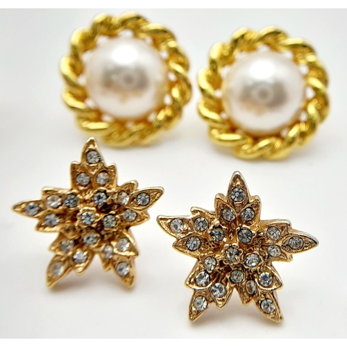 626 - A Pair of Petit 9k Diamond Stud Earrings plus Six Other Costume Pairs.