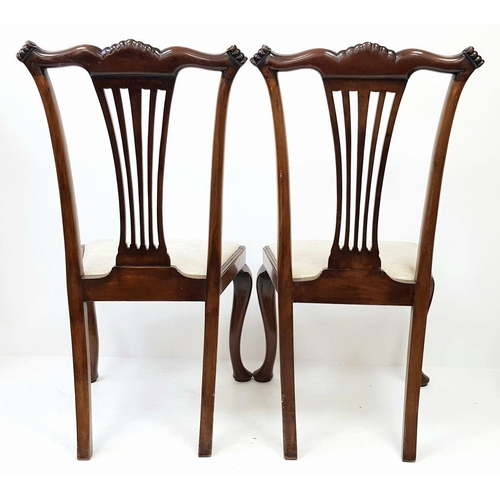 892 - A Set of Six Antique Mahogany Dining Chairs and Two Carvers. All with decorative five fan-bar backs ... 