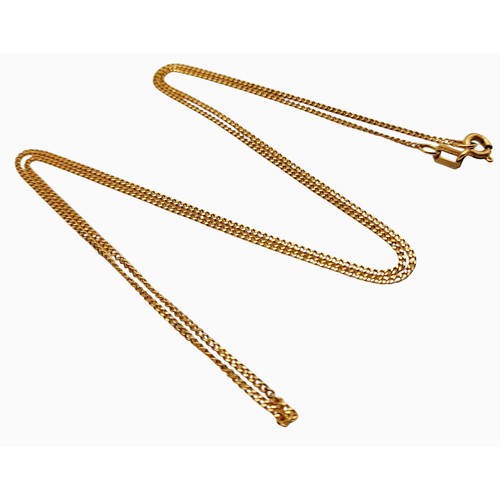 142 - A 9K Yellow Gold Disappearing Necklace. 50cm length. 1.85g.