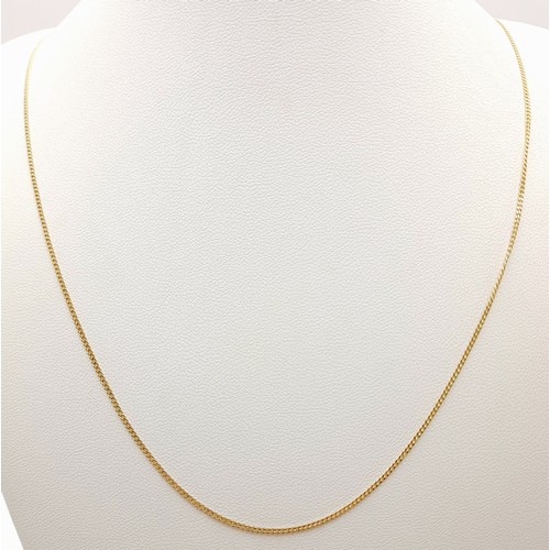 142 - A 9K Yellow Gold Disappearing Necklace. 50cm length. 1.85g.