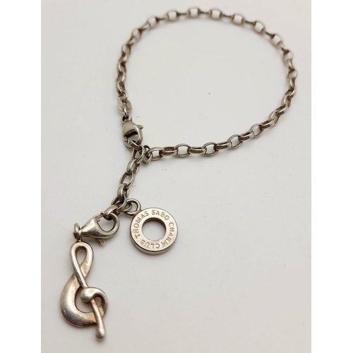 1173 - A Thomas Sabo Silver Bracelet. 16cm