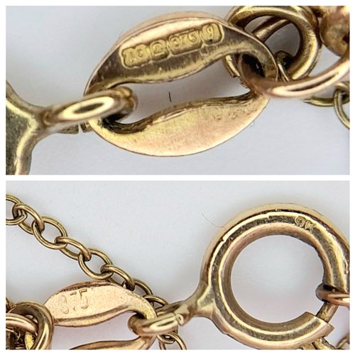 65 - A 9K Gold Rope Bracelet. 18cm. 3.25g weight.