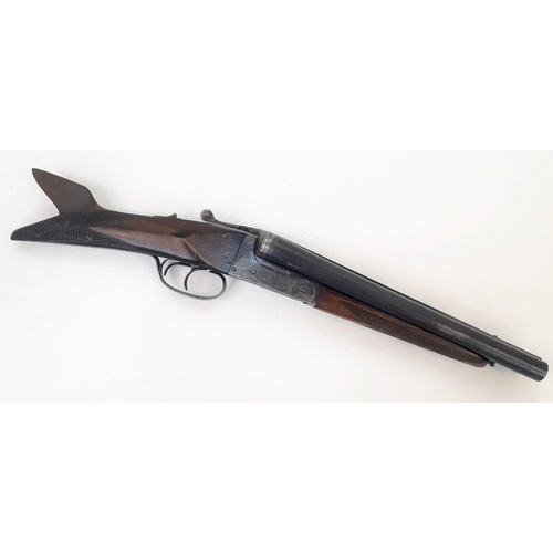 1366 - A Vintage Deactivated 12 Gauge Side by Side Sawn-Off Shotgun. This Spanish Laurona made gun has 11.5... 