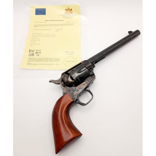 1422 - An Armi San Marco .44 Calibre Pistol. 7.5 inch barrel. Latest EU deactivation certificate. UK/EU sal... 