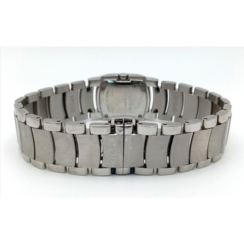 1317 - A Stylish Bulgari Assioma Ladies Quartz Watch. Stainless steel bracelet and case - 19mm. Black dial.... 